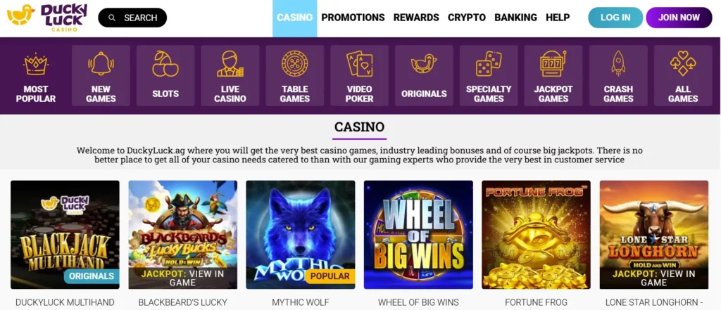 Welcome to DuckyLuck Casino