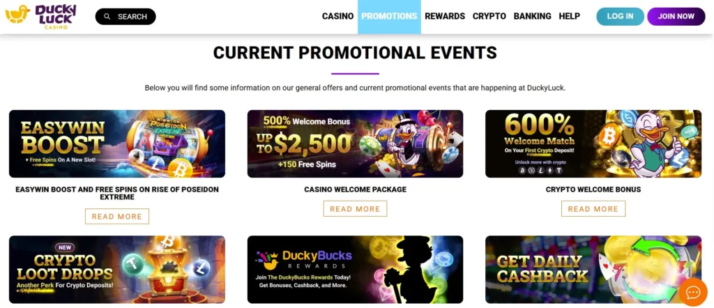 DuckyLuck Casino Welcome Bonus